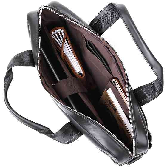 Ділова шкіряна сумка для ноутбука Vintage 20680 Чорний Київ