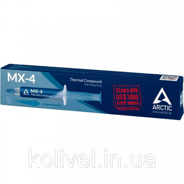 Термопаста Arctic MX-4 зі шпателем 8г (ACTCP00059A) (ACTCP00059A) Київ - фото 3