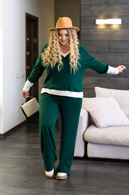 Прогуляковий жіночий костюм із ангори "Season"| Норма і батал Молочний, 54-56 Київ - фото 4