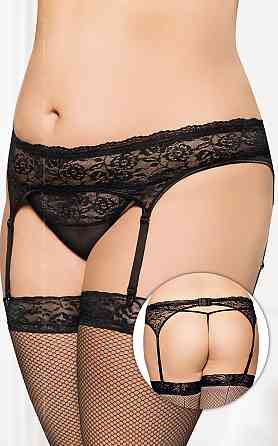 Пояс для панчіх - Garterbelt 3305, black - 3XL Sex Aura Київ