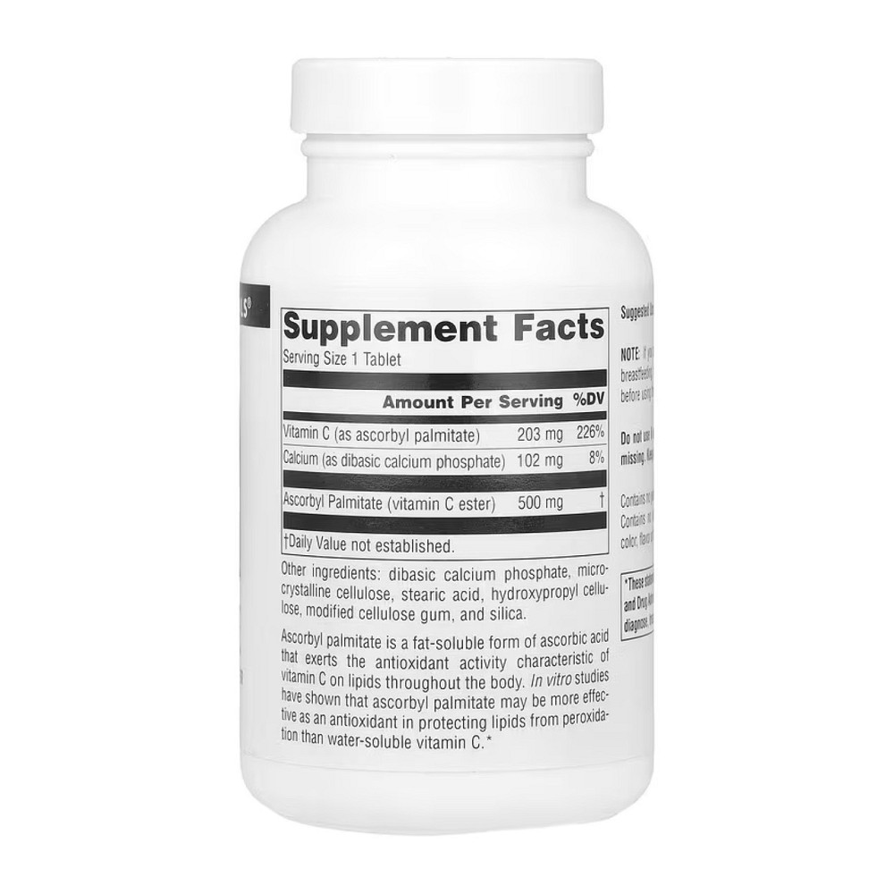 Витамин C Source Naturals Ascorbyl Palmitate 500mg 90 таб Киев - изображение 2
