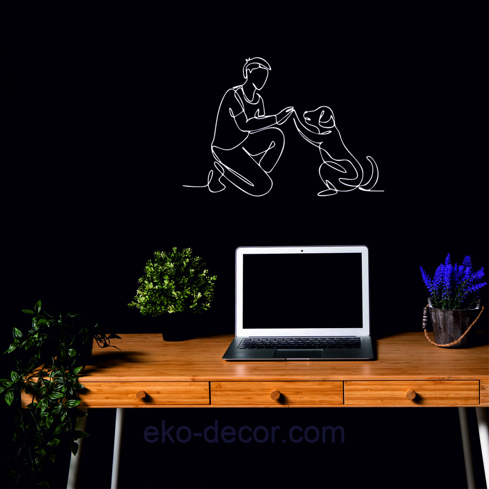 Декоративне настінне Панно «Домашний вихованець» Декор на стіну 110*75 см, Білий Київ - фото 7