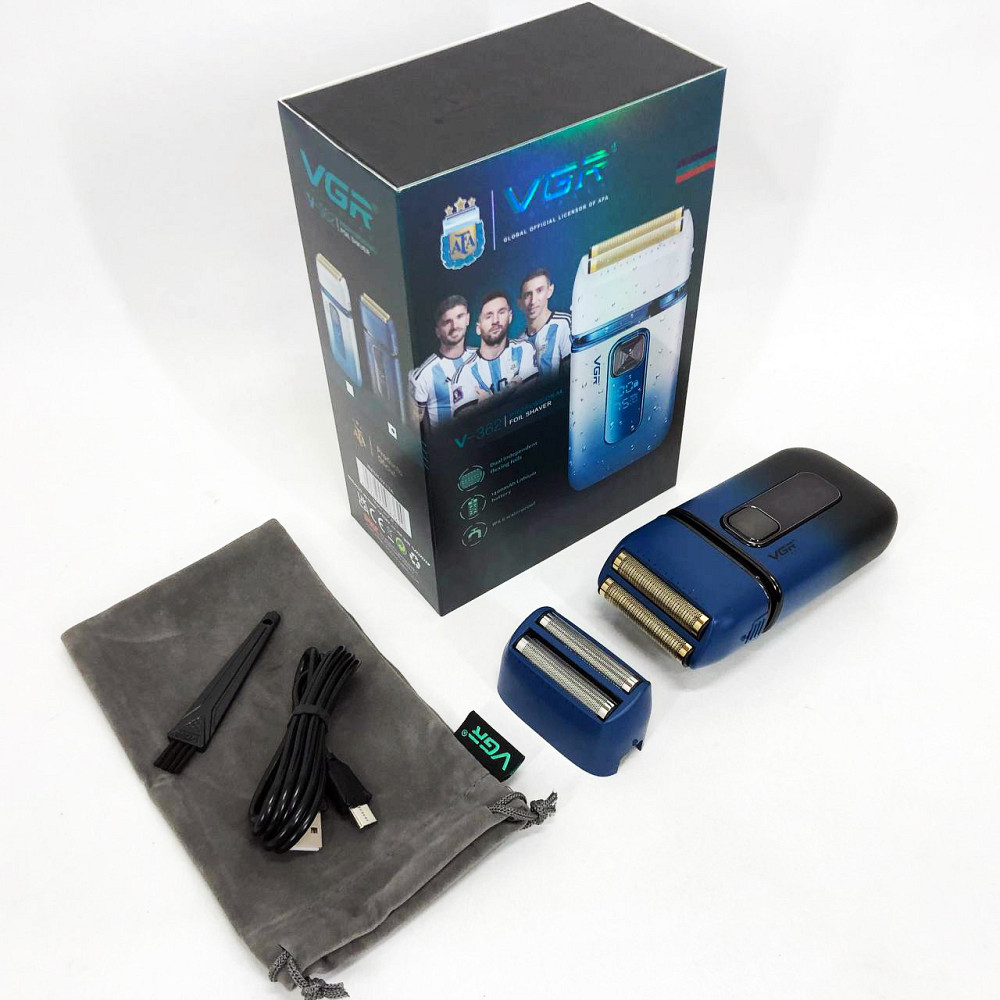 Мужская бритва на батарейках VGR, Мужская водонепроницаемая аккумуляторная бритва BP-32 Львов - изображение 16