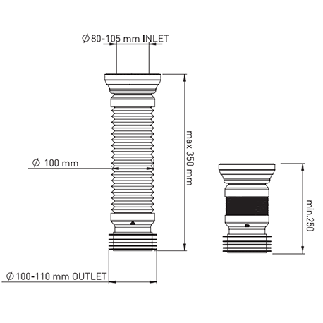 Гибкая труба для унитаза NOVA 350мм Харьков - изображение 3