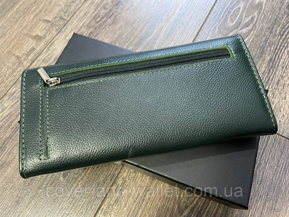Класичний жіночий гаманець на магнітній застібці зеленого кольору Marco Coverna Київ - фото 4