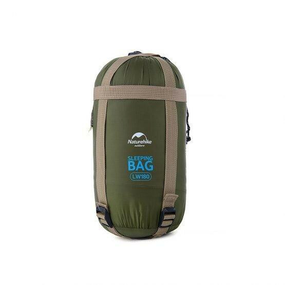 Спальник надлегкий Naturehike Ultra light LW 180 NH15S003-D, (20°C), p-p M, лівий, темно-зелений Київ - фото 1