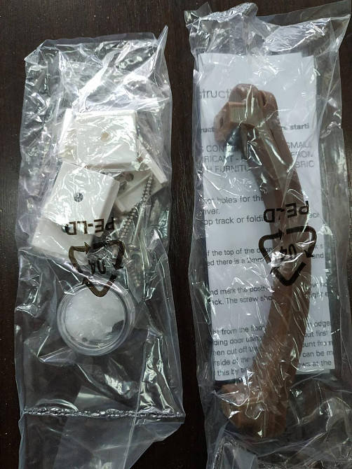 Двері гармошка напівостековані 860х2030х10мм Дуб Темний No4 глянець Дніпро - фото 6