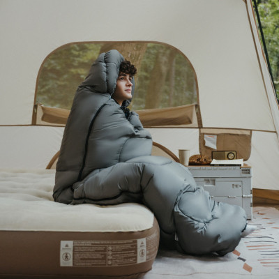 Спальный мешок Naturehike з капюшоном Clear Sky CNK2450WS042, сірий (6927595792049) Винница - изображение 11