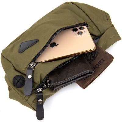 Сумка Vintage Бананка нейлон Зелена (20636) Вінниця - фото 10