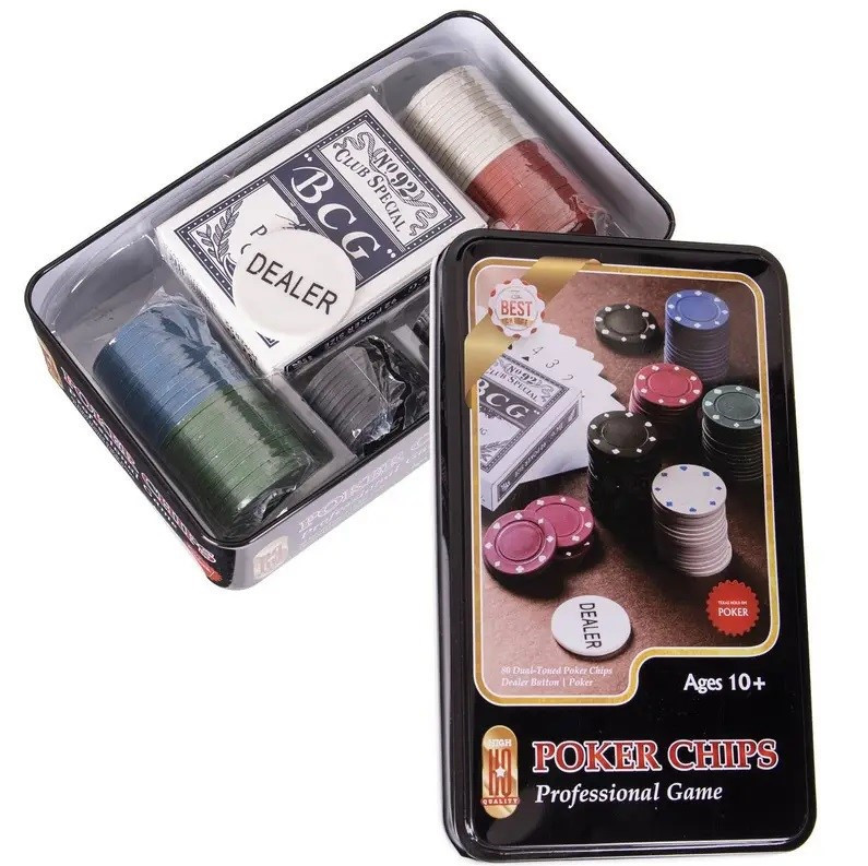 Набор Для Покера на 100 фишек в Металлическом Боксе Днепр - изображение 1