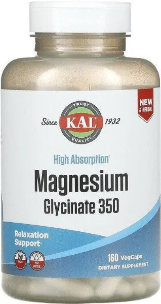 Магній гліцинат KAL Magnesium Glycinate 350 мг 160 вег капс Київ - фото 1
