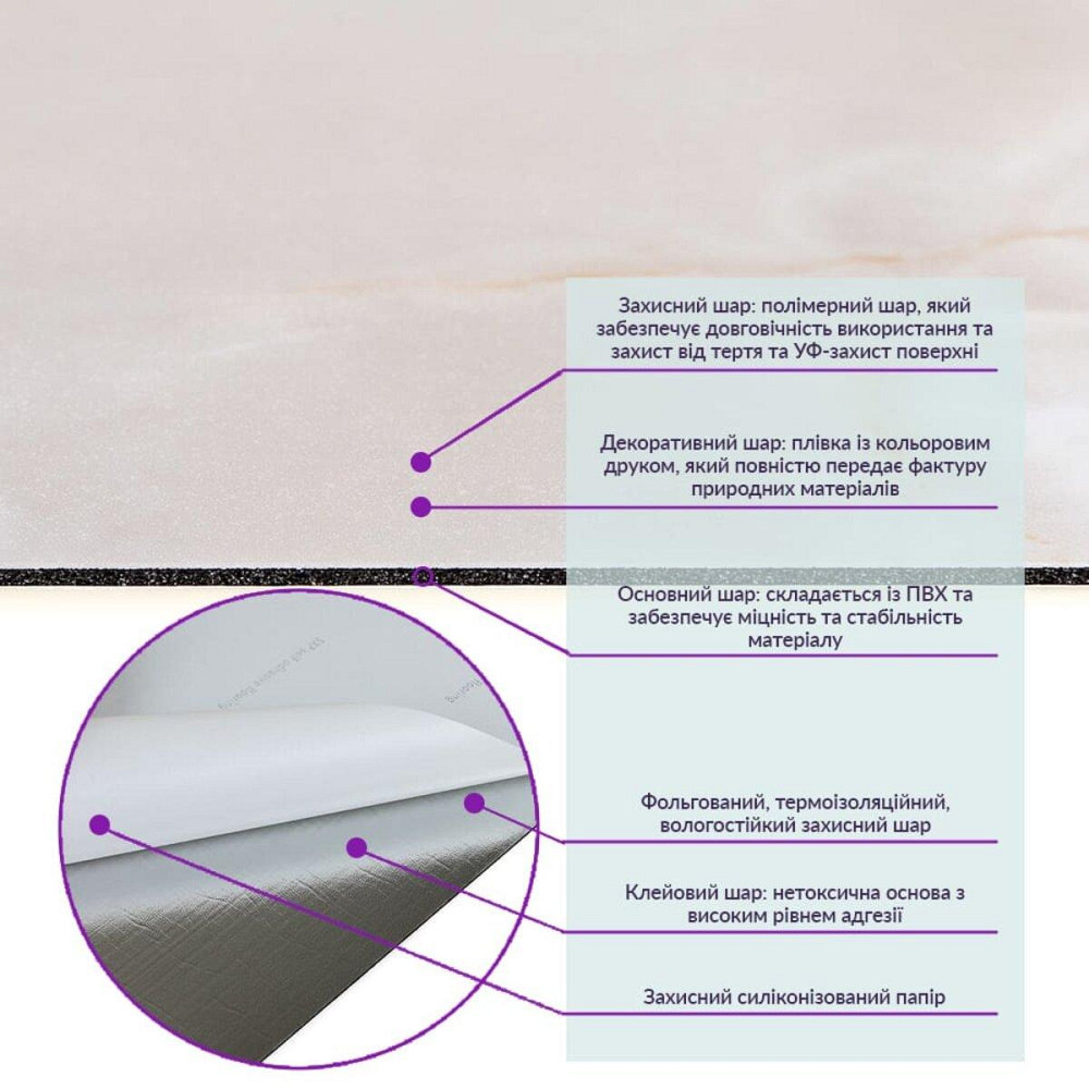 Самоклеющаяся виниловая плитка 600х300х1,5мм, цена за 1 шт. (СВП-117) Глянец SW-00000506 Киев - изображение 3