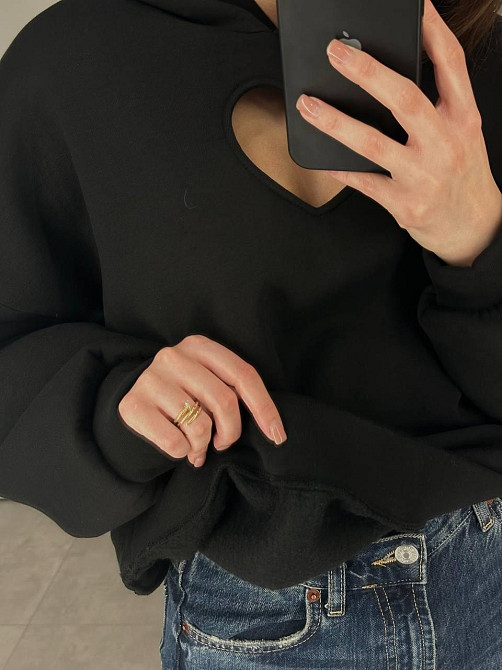 Женская с вырезом повседневная худые тринит на флисе Одесса - изображение 3