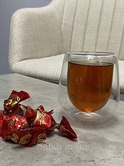 Піала чашка подвійне скло Olens "Янтарний Умка" 250 мл бурштиновий Київ - фото 2