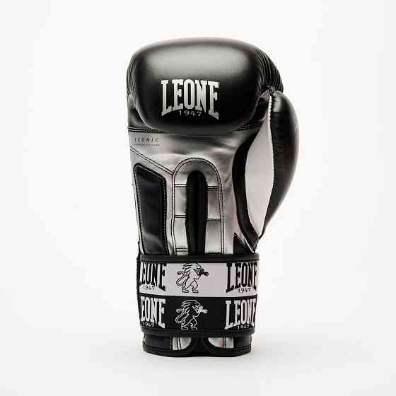 Боксерські рукавиці Leone GN208 ICONIC Black 12 унцій (бинти 4 м. в комплекті) Кам'янське