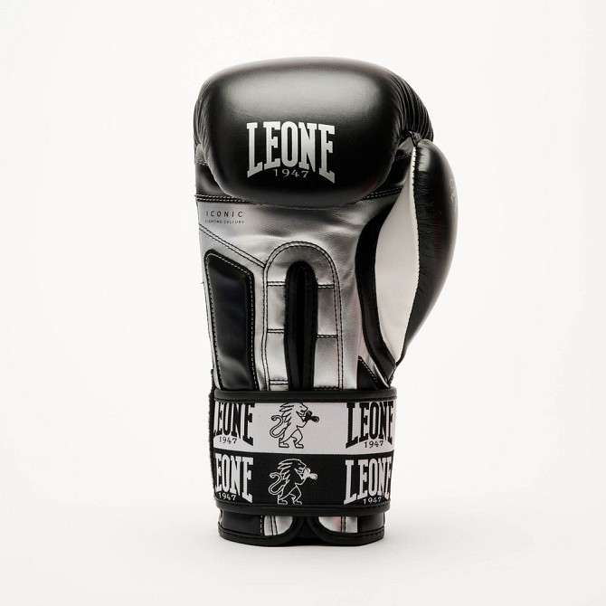 Боксерські рукавиці Leone GN208 ICONIC Black 12 унцій (бинти 4 м. в комплекті) Кам'янське - фото 5