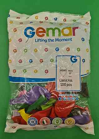 Повітряні кульки 12" (30 см) пастель асорті Gemar 100 шт (1 пачка) Харків