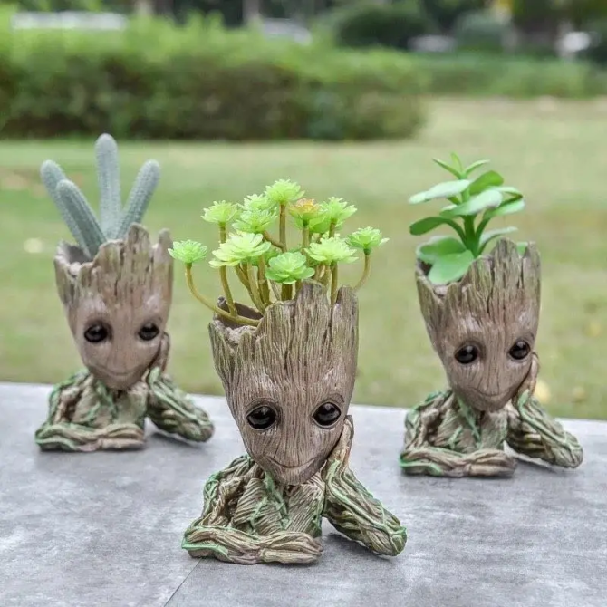Горшочек для цветов и канцелярии Грут Groot G1 + круглая подставка Винница - изображение 8
