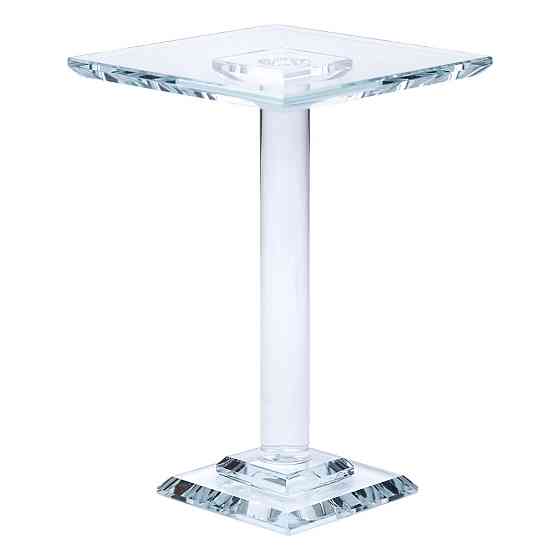 Тортівниця скляна на ніжці 12×12×18 см кругла стійка для торта, капкейків HP-4-71M Коломыя