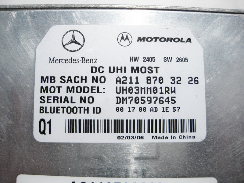 Mercedes-Benz  A2118703226 Блок мобільного телефону C-Class W203 E-Class W211 ML W164 GL X164 CLS C219 S-Class W220 CL C215 Одеса - фото 3