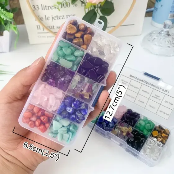 Набір натуральних каменів і кристалів 10 видів у колекційній коробці Київ