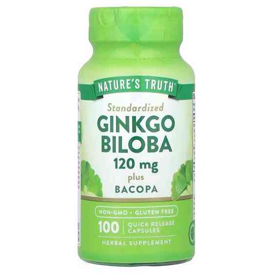 Гінкго білоба плюс бакопа Nature's Truth Ginkgo Biloba Plus Bacopa 120 мг 100 капс Київ