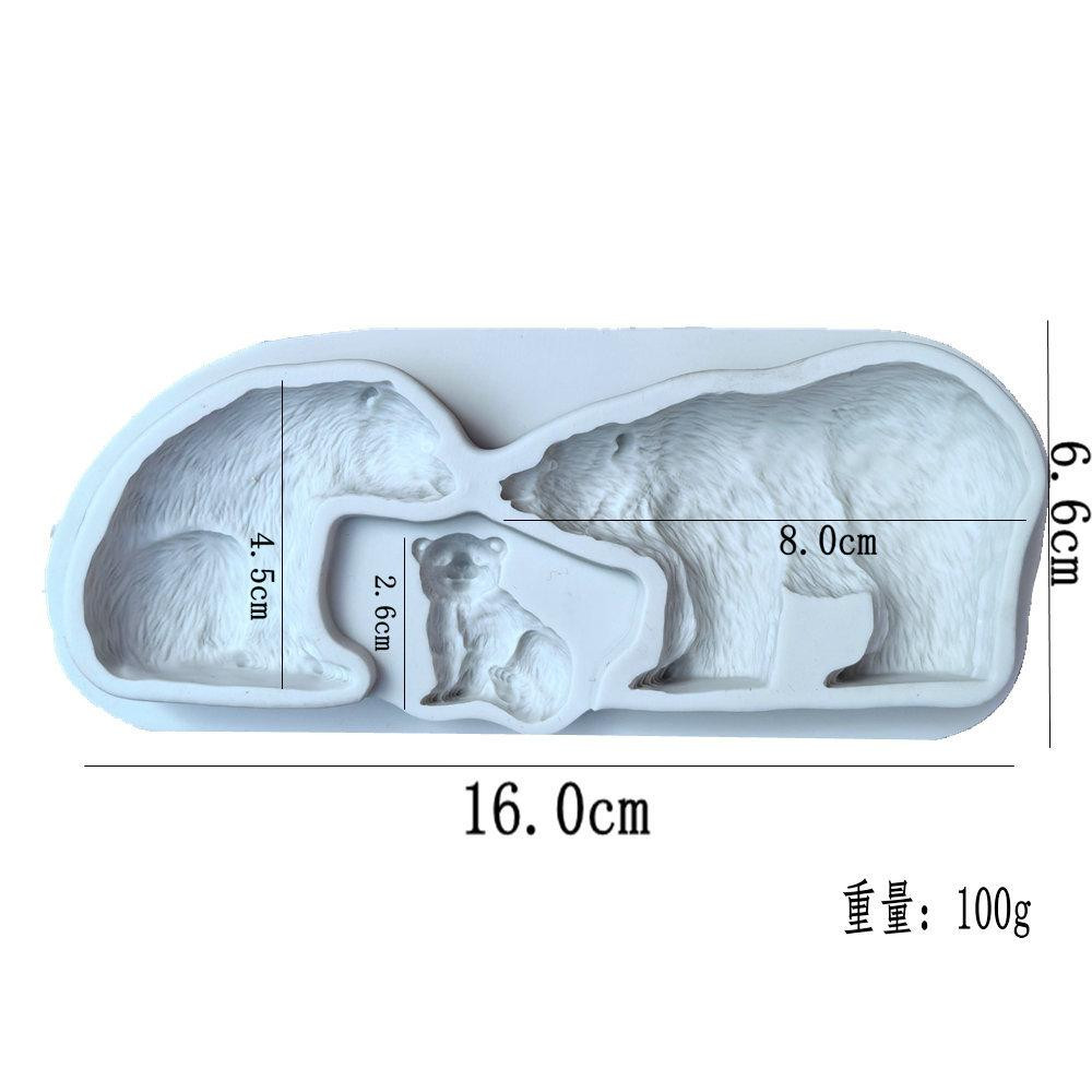Молд силиконовый Медведь 160 на 66 мм серый Киев - изображение 2