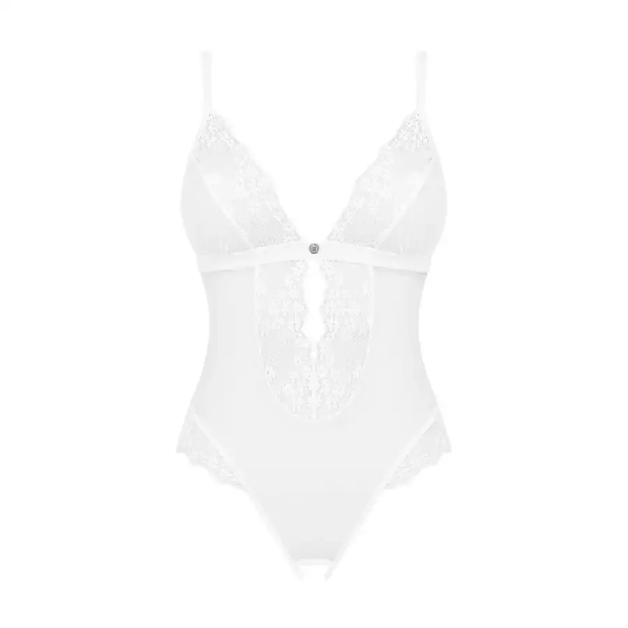 Еротичне напівпрозоре боді Obsessive Heavenlly crotchless teddy XL/2XL, з доступом Львів - фото 3