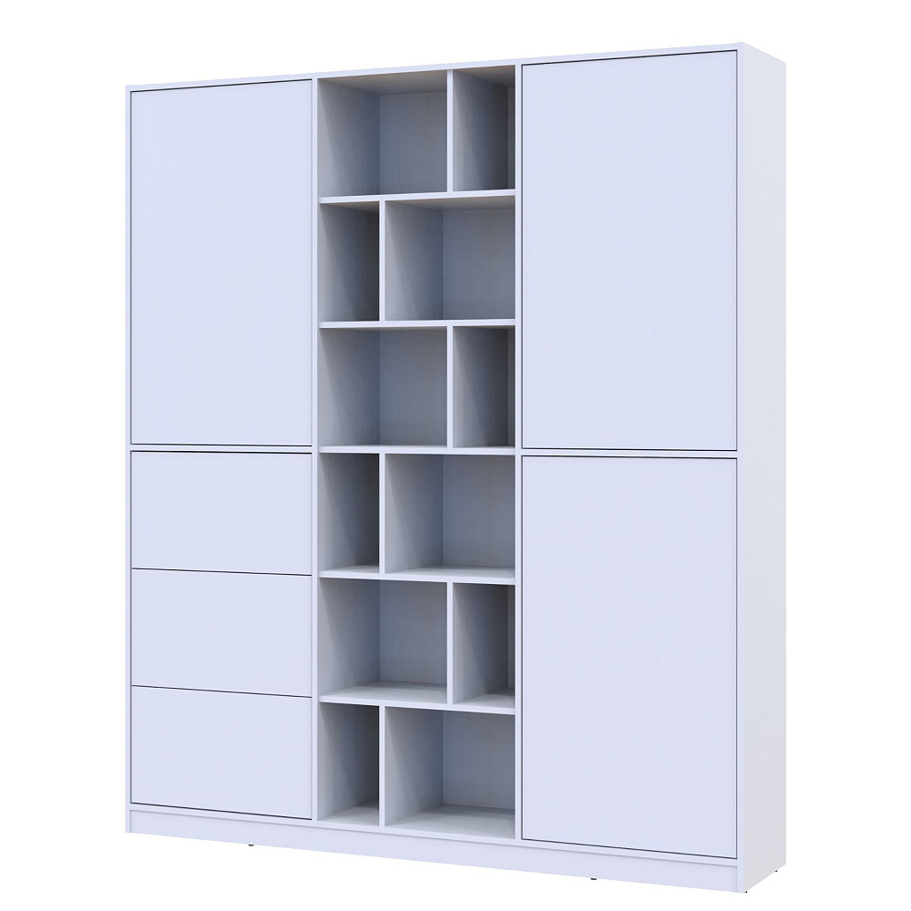 Шафа для одягу з висувними ящиками Doros Морган 180х38,5х210 см Білий (DRS-011220) Львів - фото 4