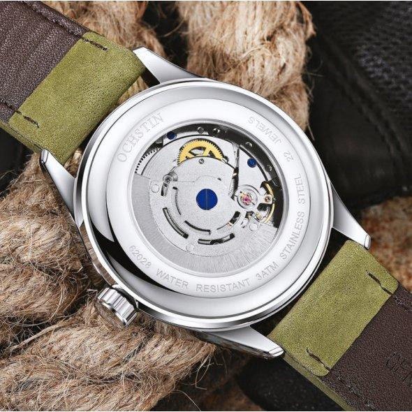 Водостойкие механические часы Ochstin Military silver Винница - изображение 11