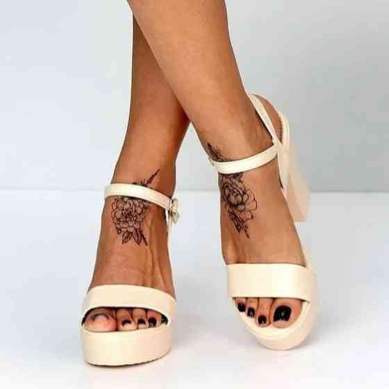 Жіночі Бежеві Босоніжки на Толстовці Модельні (розміри: 36,37,38,39,40) - 63 Дніпро