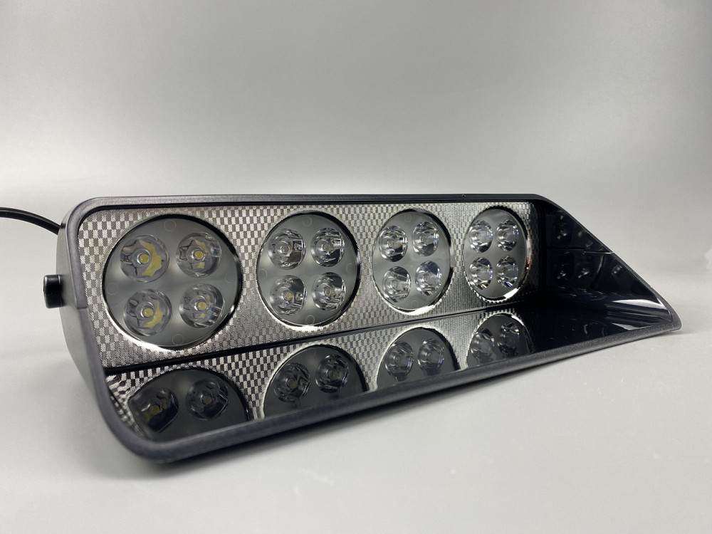 Маячок проблисковий S16 (стробоскоп) 16 led мигалка автомобільна синя+червоний спалах (під скло) Мукачево - фото 9