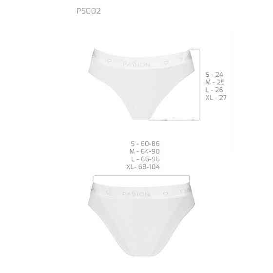 Трусики з прозорою вставкою Passion PS002 PANTIES S, white Sex Aura Київ