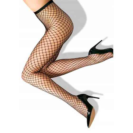 Колготы в среднюю сетку - Чёрный - 2/3/4/5 (S/M/L/XL) – Эротическое бельё Винница