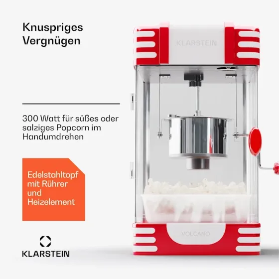 Б/У Апарат для попкорну Klarstein Volcano 300 Вт з Німеччини Дніпро