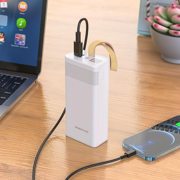 Универсальная мобильная батарея Power Bank Borofone BJ18A 30000mAh (Черный) Винница - изображение 7