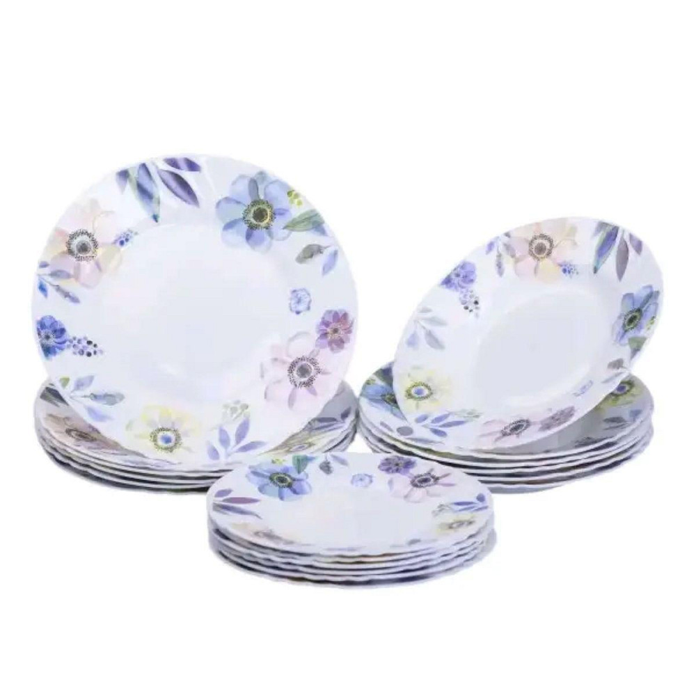 Фарфоровий столовий сервіз на 6 осіб, 18 предметів, білий Київ - фото 1