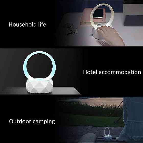 Портативная Bluetooth-колонка 2.0 Wendeekun LY-Y1 с умным RGB-ночником и 3D-подсветкой, белая Киев