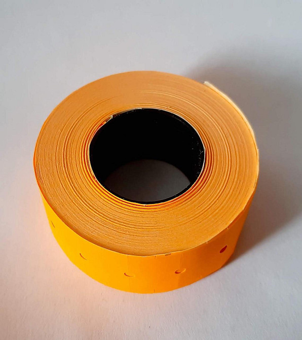 Этикетка (Ценники) под пистолет 21х12 мм оранжевая, 1000 шт Павлоград - изображение 2