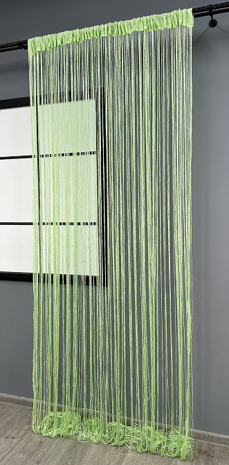 Шторы-нити с люрексом Салатовый 300х300см 1 шт (61-107) Киев - изображение 4