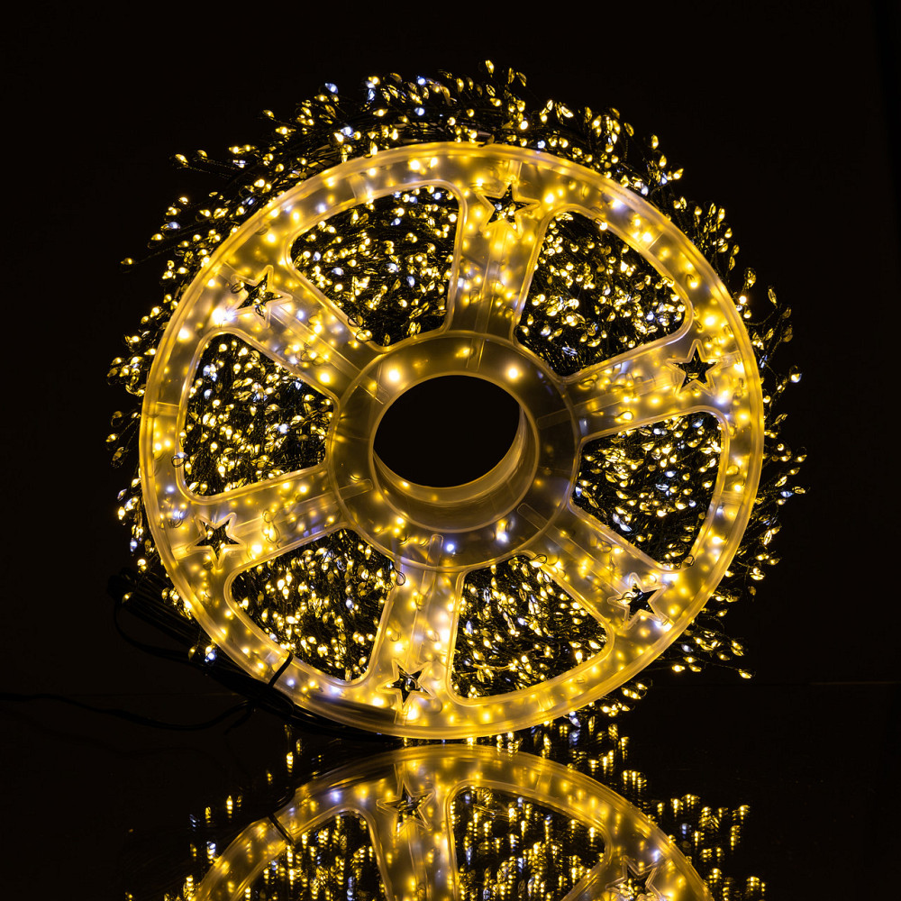 Garlando Новорічна гірлянда кімнатна роса 100 м 3000 LED Хвойна лапа зелений провід Жовте сяйво Коломия - фото 4