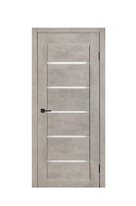 Дверь Реликт Лайн 30 Бетон + Сатиновое стекло 90*200 см Стильные светлые межкомнатные двери Киев - изображение 1
