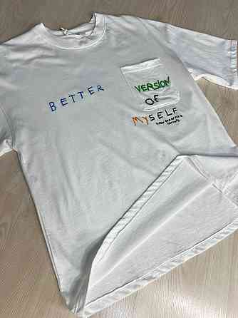 Футболка жіноча Pepper&mint BX24-19 біла оверсайз з кишенею та вишивкою , білий, S Одеса