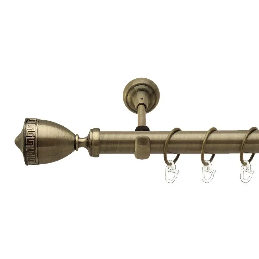 Карниз Orvit Афіна металевий однорядний відкритий Антик 25 мм 160 см (4223938) Львів - фото 1