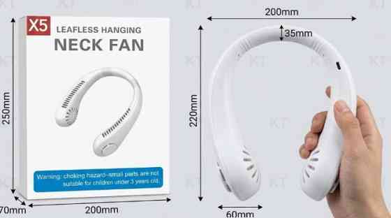 Вентилятор на шию Cat-neck Fan міні портативний USB X5 білий Одеса