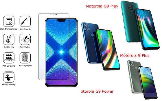 Защитное стекло NeoGlass для Motorola G9 Play, 9 Plus, G9 Power – ультрапрозрачное и устойчивое Киев