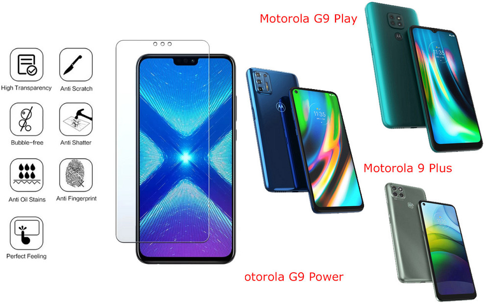 Защитное стекло NeoGlass для Motorola G9 Play, 9 Plus, G9 Power – ультрапрозрачное и устойчивое Киев - изображение 4