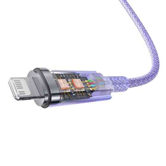 Кабель Type-C - Lightning Baseus Explorer Series швидке заряджання with Smart Temperature Control 20W 1m Purple CATS010205 Одеса