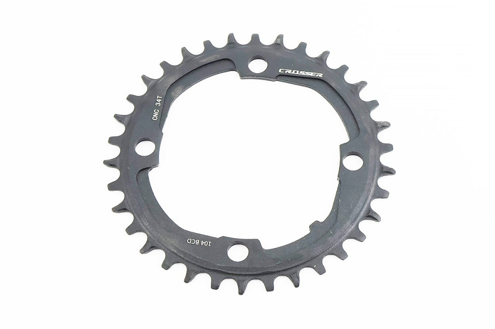 Зірка передня MTB Narrow Wide 34Т (BCD:104мм), алюмінієва, чорна Київ - фото 1