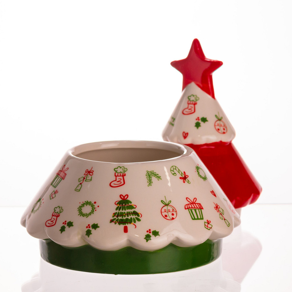 Конфетниця новорічна порцелянова Ялинка Ø15 (см) CR-1-21 Київ - фото 4